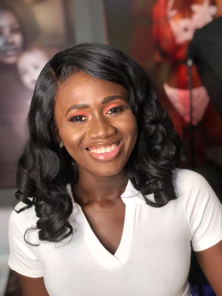 A beautiful, black and African woman.