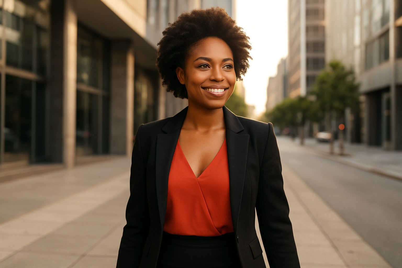 Confident Black woman walking in city — What Today’s Man Really Wants
