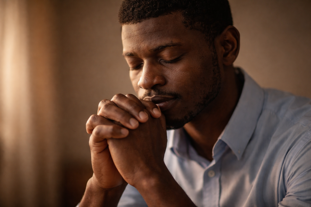 Ernest was a failure in human eyes as he prayed quietly with eyes closed, trusting God in a season of silence.