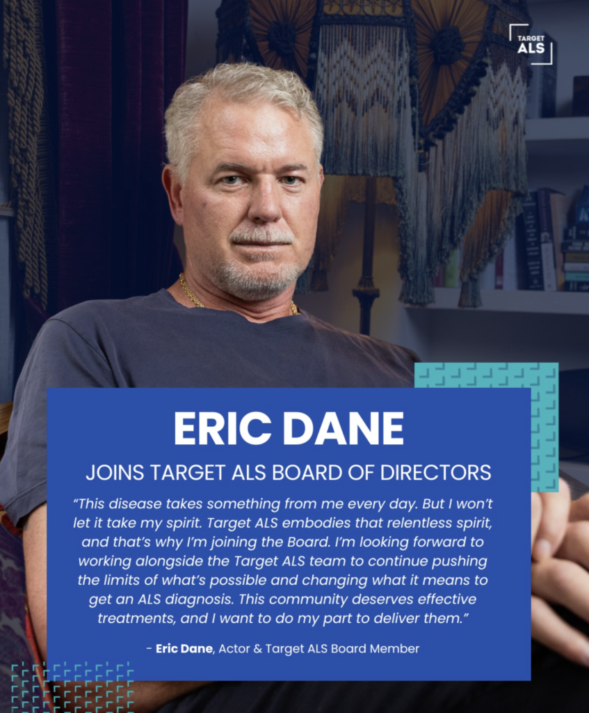 Eric Dane portrait after ALS diagnosis, Grey’s Anatomy McSteamy actor and Target ALS board member showing strength during illness