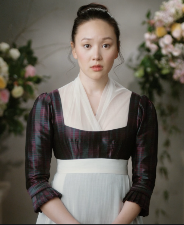 Sophie Beckett portrait in Bridgerton Season 4 Part 2, emotional expression showing strength and vulnerability