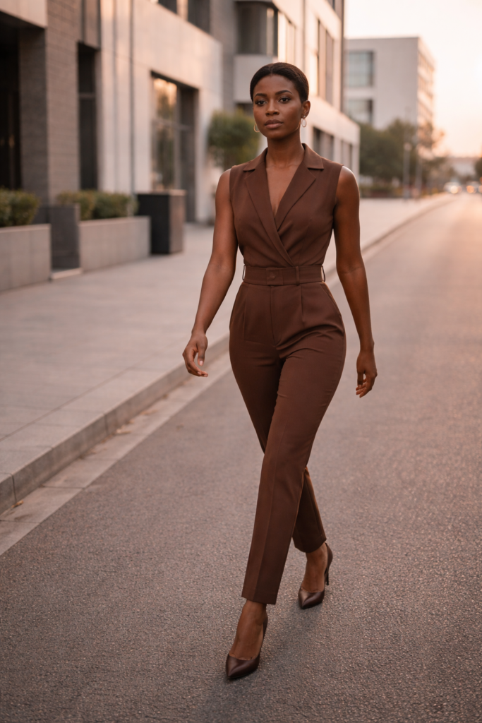 Confident Ghanaian woman walking forward with purpose, symbolizing clarity and direction in life