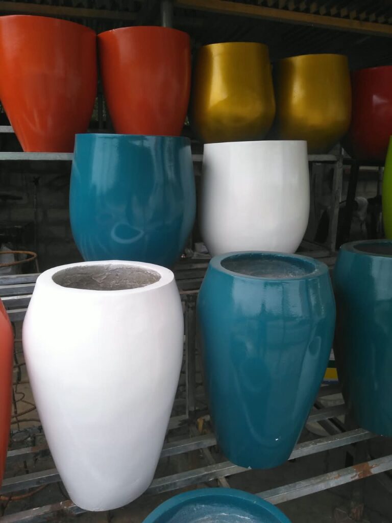 A picture of flower. pots made in Accra